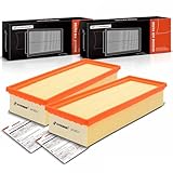A-Premium 2-PC Engine Air Filter Compatible with Audi Q5 2.0L 2011-2017, A4 Quattro 2.0L 2009-2016,
