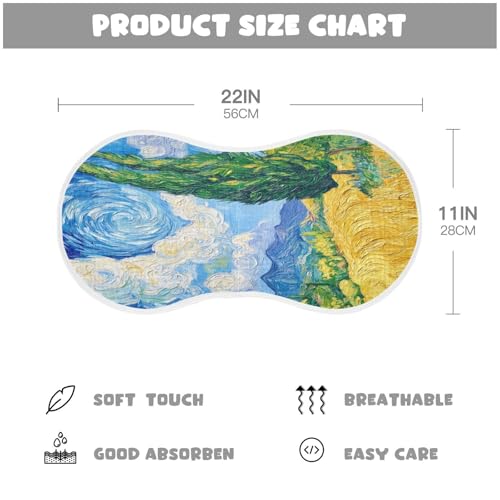 Cypress Wheat Field Baby Burp Cloths Muslin Burp Cloths Soft Burp Cloth Burp Rags Cotton Burp Clothes Absorbent for Newborn Girl Unisex Boy 1 Pack 22x11 Inches2