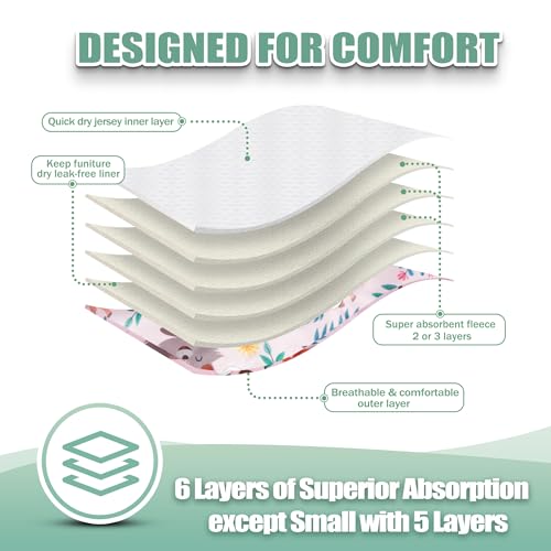 Image of wegreeco Washable Female Dog Diapers Highly Absorbent Reusable Diapers for Dog in Heat Period, 3 Pack (Deer, Medium)
