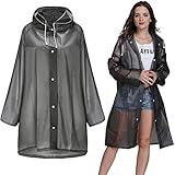 Ahsado Chubasquero impermeable y reutilizable para senderismo, ciclismo, camping y viajes para unisex-adulto Grande Transparente