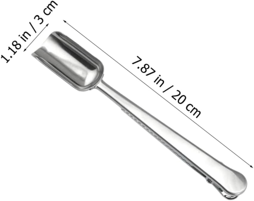 Mikinona Stainless Steel Tea Spoon Clip Practical Tea Scoop Shovel and More Home Kitchen Utensil