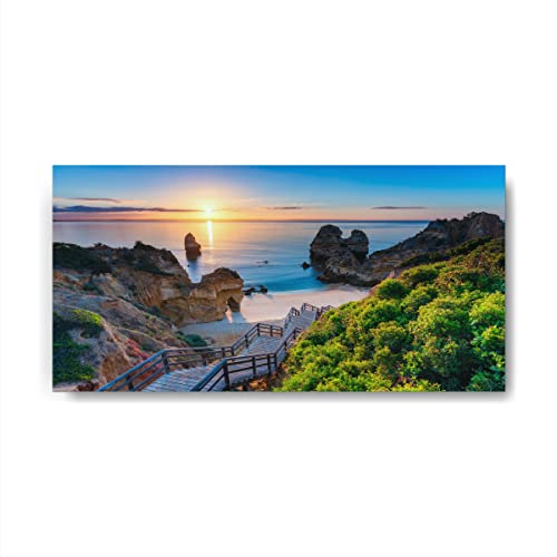 Canvasfly 100x50 Glasbild, Hochwertige Bilder Deko für Wohnzimmer Küchen-Deko Bad-Deko Modern, Wandbilder Wohnzimmer Zimmer-Deko aus Glas, Badezimmer Bilder Schlafzimmer Wand-Deko