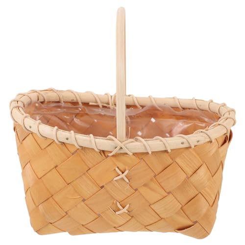 BESTYASH Cestas De Para Juguetes Cesta Para Refrigerios Cesta Tejida Para Picnic Cestas Para Almacenar Plantas Cesta Tejida Cesta Para Almacenar Dulces Cesta Tejida Con Asas Cestas
