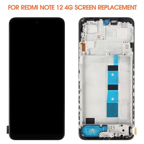 Image of INCELL for Xiaomi Redmi Note 12 4G Screen Replacement for Xiaomi Redmi Note 12 4G LCD Display 23021RAAEG 23021RAA2Y 23027RAD4I LCD Digitizer Touch Screen Assembly with Frame (Not for Note 12 Pro 4G)