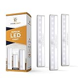 LED Closet Light Motion Activated, Under Cabinet Lights, Homelife Motion Sensor LED Lights, Stick-on Anywhere Battery Operated 10 LED Motion Sensor Night Light for Closet Hallway Stairway (3 Pack)