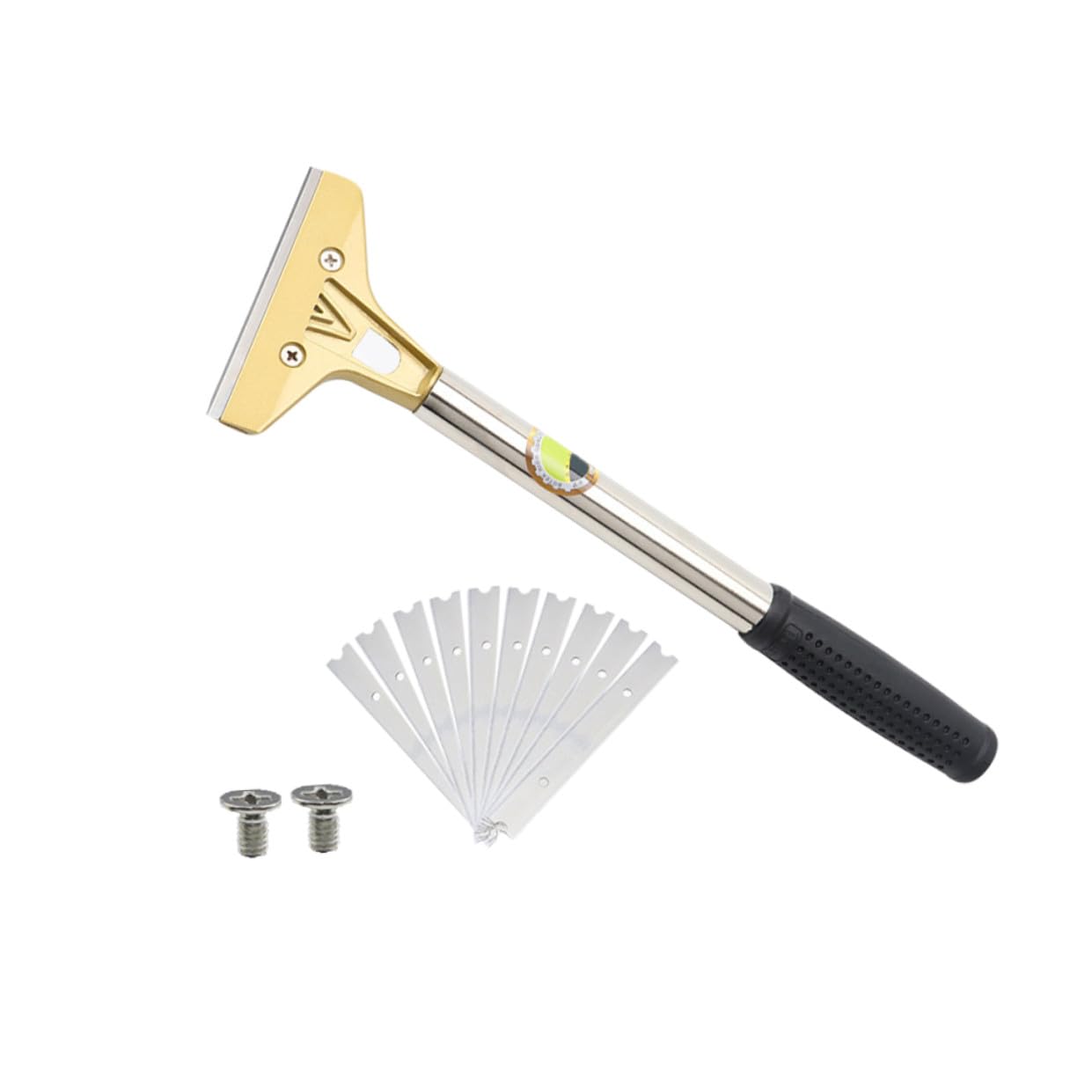 Raspador de Vidrio de Aluminio y Acero Mango Largo