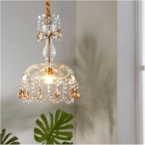 Lustre salle à manger suspendu rétro cristal pour éclairage chic
