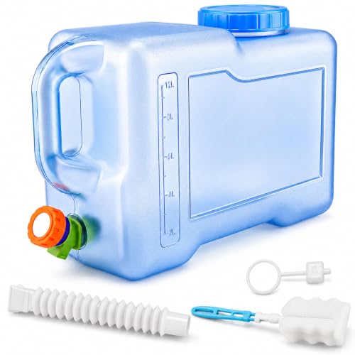 Ropoy Contenedor de Agua Portátil 15L 3.3 Galones con Grifo, Tanque de Almacenamiento de Agua Grado Alimenticio Libre de BPA, Jarra a Prueba de Fugas para Camping, Senderismo, Picnic, Viajes en Auto, Emergencias miniatura 1