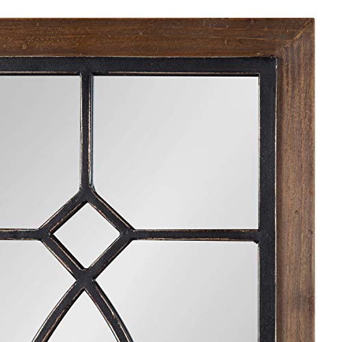 Kate and Laurel Bakersfield Farmhouse Wall Mirror, 13 x 30, Rustic Brown, Traditional Window Mirrors for Wall by Kate and Laurel - Image 5