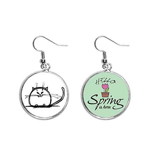 Pendientes de gato de sonrisa pesada, el regalo ideal de joyas de primavera