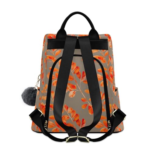 Aquarelle feuilles orange résistante aux UV pour deco durable