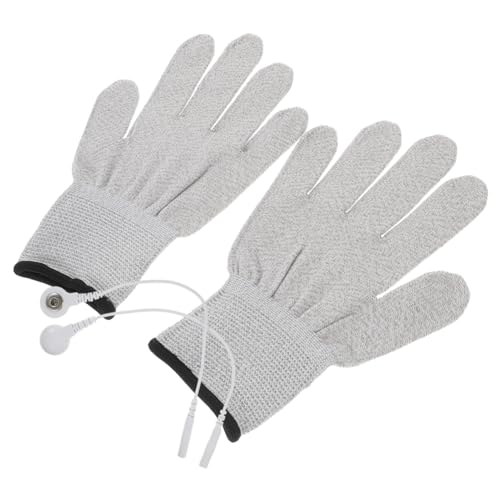 Guantes de fibra de plata para masaje con cable de conversión
