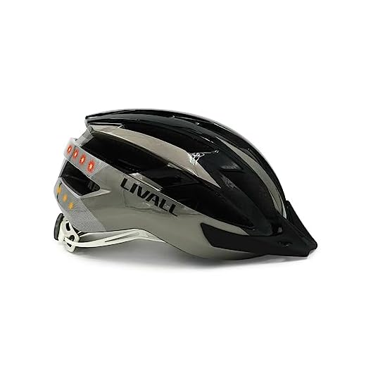 LIVALL MT1 Neo Smart Fahrradhelm, intelligenter MTB- & Urban-Helm mit LED-Rücklicht, Blinkern, Bremslicht, Bluetooth, SOS-Alarm, Anti-Loss, Auto On/Off, Unisex, Grau-Schwarz, Größe M 54-58 cm