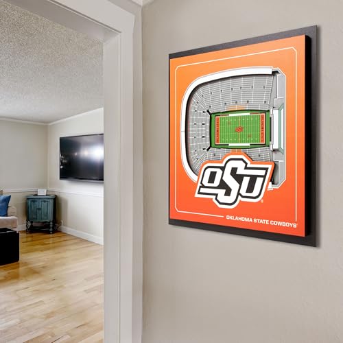 Image of YouTheFan Officially-licensed NCAA Stadium Series 3D Wall Art - multi-layer team stadium replica, detailed sports fan gift, indoor decor