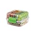 SnapLock by Progressive Lunch Cube To-Go Container - Green, SNL-1005B Easy-To-Open, Silicone Seal, Snap-Off Lid, Stackable, BPA FREE
