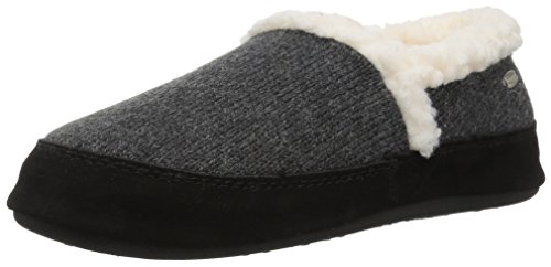 Acorn Moc Slipper – Cozy, Comfortable Moccasins For Women – House Shoes With Memory Foam Cloud Cushioning And Indoor / Outdoor Sole, Dark Charcoal Heather Ragg Wool, 8-9 #TOP17