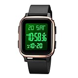 Orologio da polso digitale – Orologio da polso quadrato alla, comodo orologio da polso cronografo | Orologio analogico di lusso per occasioni formali casual, compleanni, Natale, Capodanno