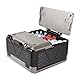 Faltbar Thermobox 26L Styroporbox 43x43x25cm Warmhaltebox für Essen mit Integrierter Deckel Multifunktional Kühlbox Transportbox für Camping Picknicks Lebensmittel Transport(Schwarz + Grau)