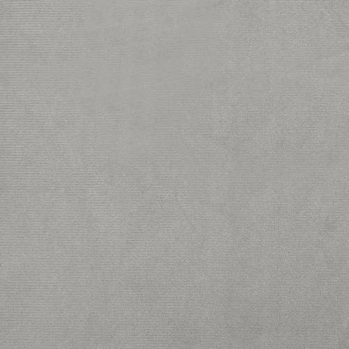 Fauteuil club en velours rembourré gris clair structure pin moderne - 8