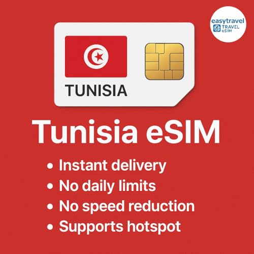 Tunesien eSIM High-Speed-Daten unterstützen Hotspot 30 Tage 3-20 GB E-Mail-Lieferung (10 GB für 30 Tage)