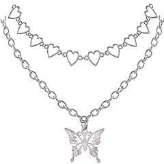 Silver Heart Butterfly Set1
