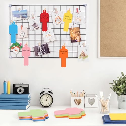 200 Stück Bunt Moderationskarten Set 20 x 8 cm Mensch 10 Farben Präsentationskarten Metaplankarten Set Bunte Karteikarten Lernkarten Blanko Kärtchen zum Beschriften für Büro Schule Präsentation