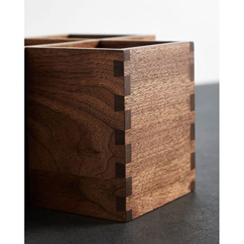 Soporte para botellas de vino de nogal negro de 5 compartimentos miniatura 4
