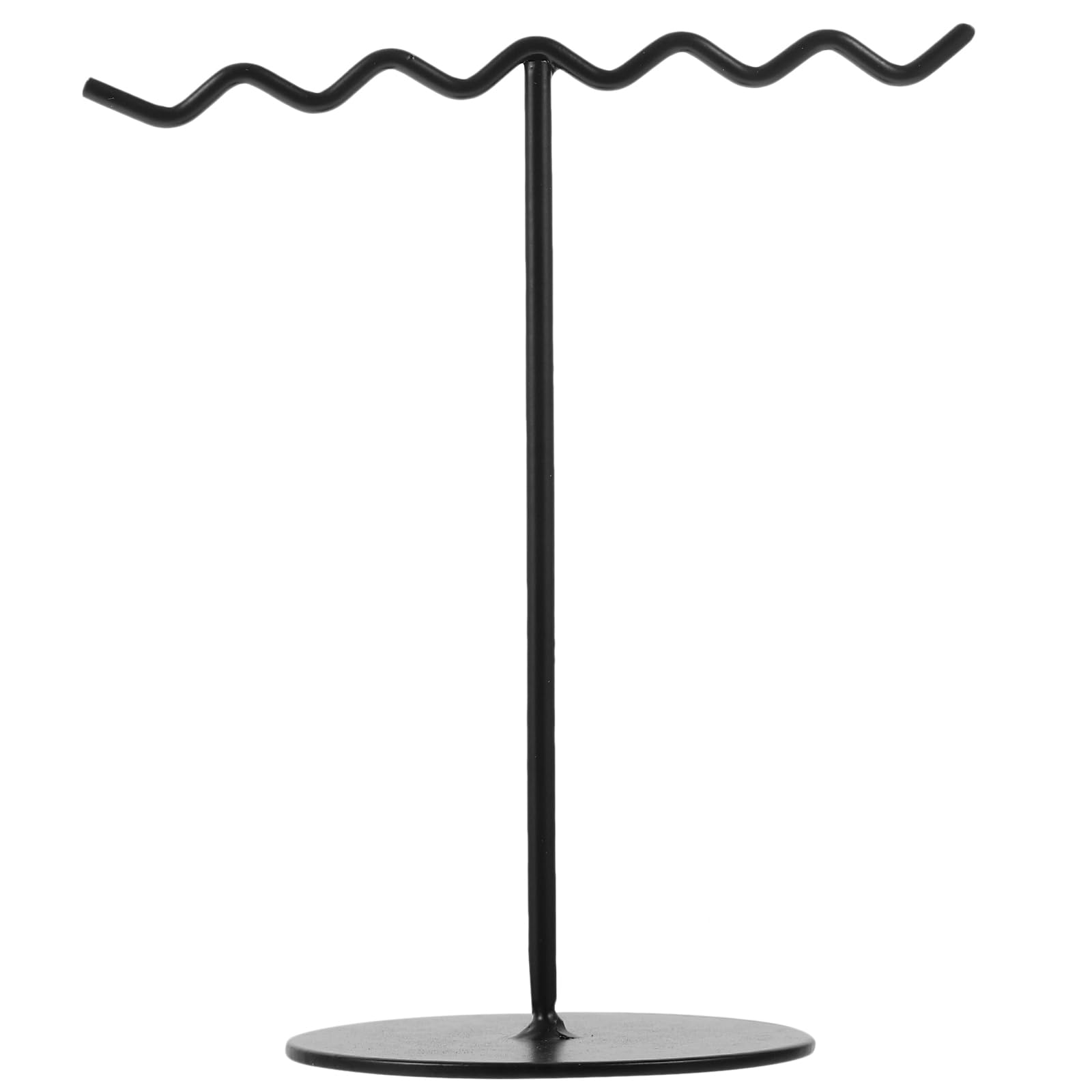 Alipis Jewelry Stand T-Bar Earring Display Stand, Black Metal Necklace Hanger Stand Bracelet Hanging Holder Tabletop Jewelry Display Storage Rack for Dresser, Selling