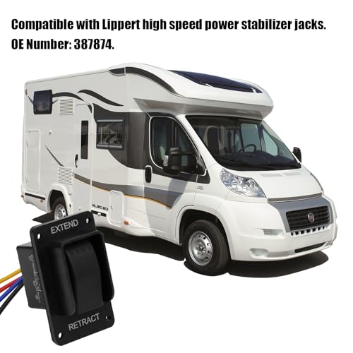 387874 RV Electric Stabilizer Jack Switch with Harness Replacement Compatible with Lippert High Speed Jacks，IP66-rated Waterproof - Thumbnail 7