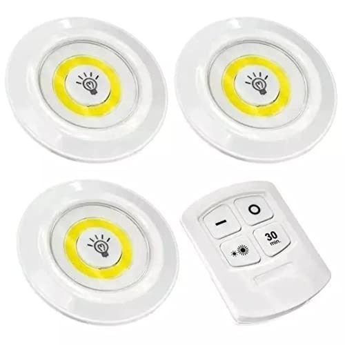 Zhangpu COB - Luz nocturna inalámbrica inteligente con control remoto, mini luz LED táctil con control remoto, cocina, armario, escalera, pasillo, baño, iluminación