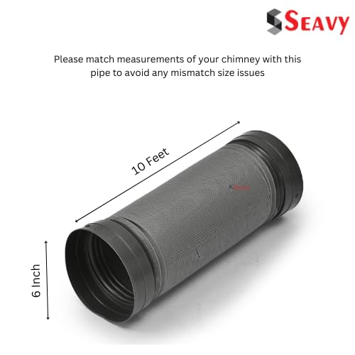 Image of 6 Inches Kitchen Chimney PVC Exhaust Duct Pipe | Compatibe with all Brands of Chimney (6 inch PVC Pipe) (Grey, 10 Feet)