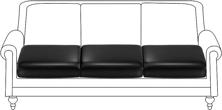 Image of Namdev Art's 3 Seater Sofa Foam Cushions Sofa Seat Meditation Cushion for Floor | Yoga Cushion, Meditation Accessory, Floor Cushions Molfino Fabric Cushion (Black)