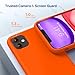 Miracase Designed for iPhone 11 Phone Case, with Screen Protector, Liquid Silicone Gel Rubber Full Body Drop Protection Shockproof Cover Phone Case for iPhone 11 6.1 inch, Orange
