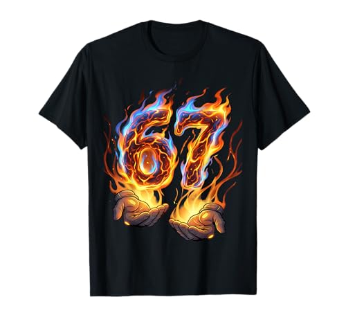 Image of 6 7 Meme Six Seven 67 Hands Meme Funny Men Women Kids T-Shirt