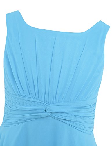 YiZYiF Big Girl's Knotted Waist Chiffon Flower Girl Dress Wedding Party Dresses4