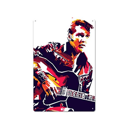 Image of Zesta Bathroom Decor Items Washroom Decor Tin Sign | Aesthetic Posters Wall Poster for Bedroom | Magnetic Cafe Decoration Items /Restaurant Decorations Items | Quirky Home Decor Bar Accent - Elvis