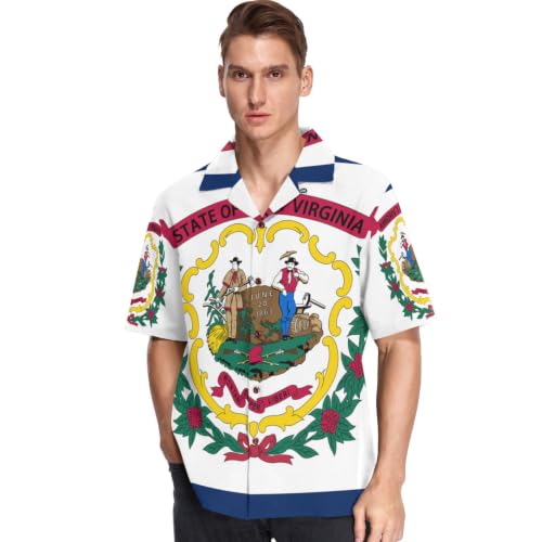 Chemise hawaïenne Virginie-Occidentale GuoChe pour vos barbecues et vacances