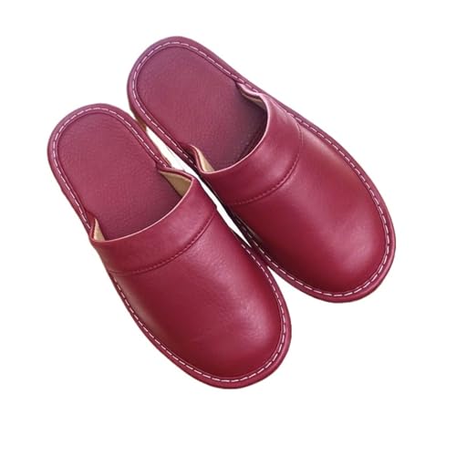 MDSIOKHJ Pantuflas Para Hombre Zapatillas De Casa Cuero Económicas For Hombre, Zapatos Tipo Chanclas For Interior, Talla Grande 47-48, Pantuflas Cerradas For, Unisex For Parejas(Rose,37-38)
