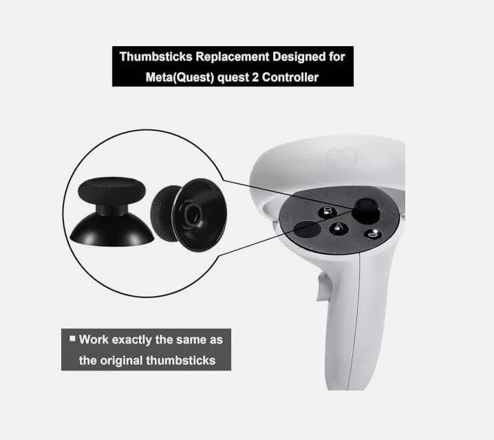 GFTVRCE 2 Pack Black Plastic Thumbsticks Rocker Joystick Cap