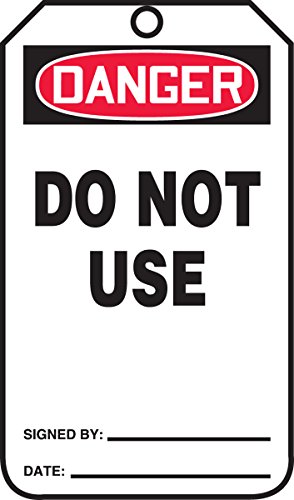 Étiquettes de sécurité plastique RP-Legend Danger Do Not Use à forte visibilité