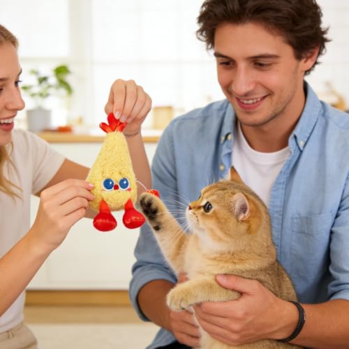 Balançoire pour chat automatique et peluche rechargeable tactile - 3