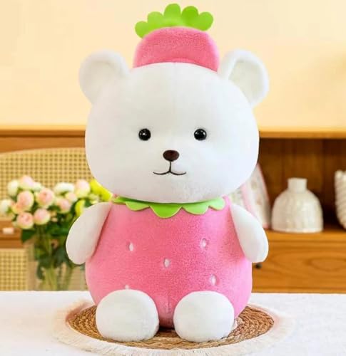 Image of Babique Straberry Teddy Bear Stuffed Plush Animal | Super Soft Toy | for Kids Birthday Gifts, Baby, Kids, Boys /Girls and Women (35 cm)