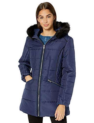 Celebrity Pink Men's Warm Winter Coat With Faux Trimmed Hood