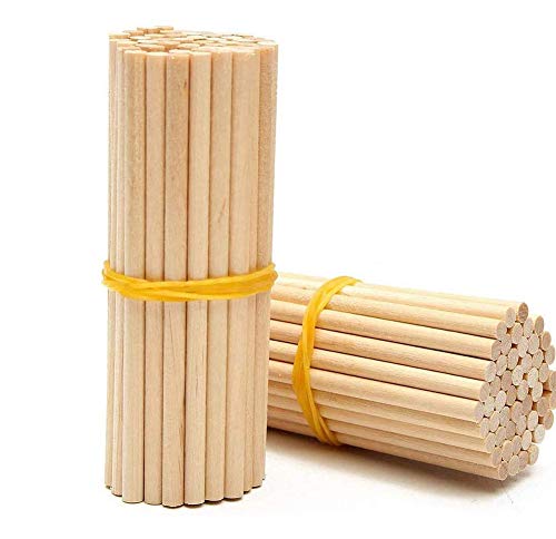 30 stks Houten Stokken Hout Deuvel Staven Ronde Houten Stokken Natuurlijke Bamboe voor DIY Craft DIY Model 20 cm x 6mm