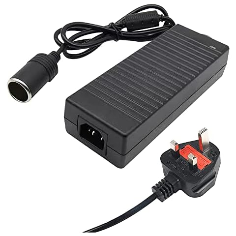 Swetup AC to DC Converter, AC 240V to DC 12V 10A 120W Power Converter, Car Cigarette Lighter Socket AC DC Power Supply 12v Mains Adapter Transformer, Car Voltage Converter Transformer for Car Devices Cover