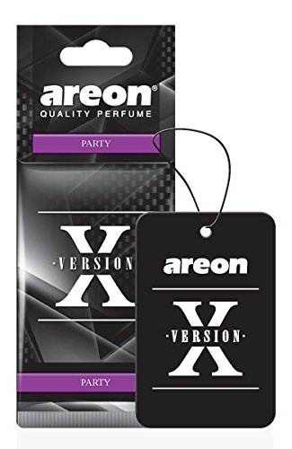AREON X AXV01 Hanging Best Car Air Freshener Party Scent, Paper Hanging Ornaments, Long Lasting Scent for Car or Home 12 Pack