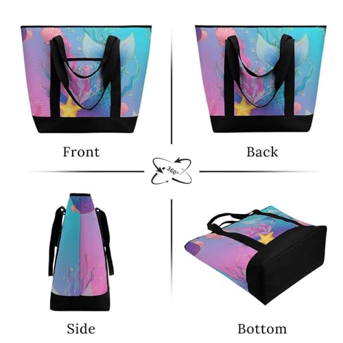 Women's Large Capacity Thermal Tote Bag Stylish Work & Commute Handbag4