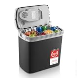 TZS First Austria - Frigo Portatile Elettrico 20L - Tripla Alimentazione incl. USB-C PD 3.0 - Raffreddamento e Riscaldamento - 12V/230V/USB-C - Design Compatto - Nero/Grigio