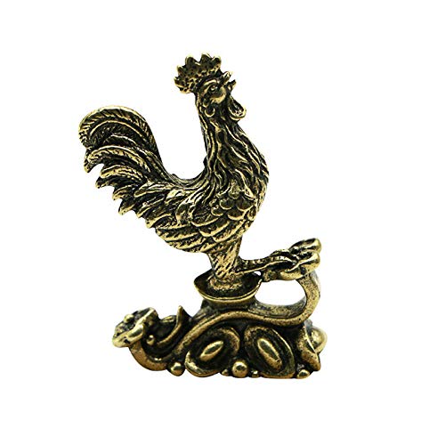 Ornements laiton pur poulet et ruyi, le cadeau vintage idéal pour une crémaillère