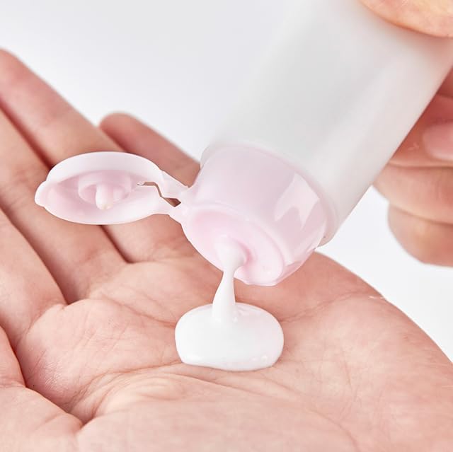 6 Pcs 1oz and 1.7oz Travel Bottles Empty Refillable Toothpaste Tubes Containers Small Mini Size Squeeze Dispensers, Pump Dispensers Refillable Containers